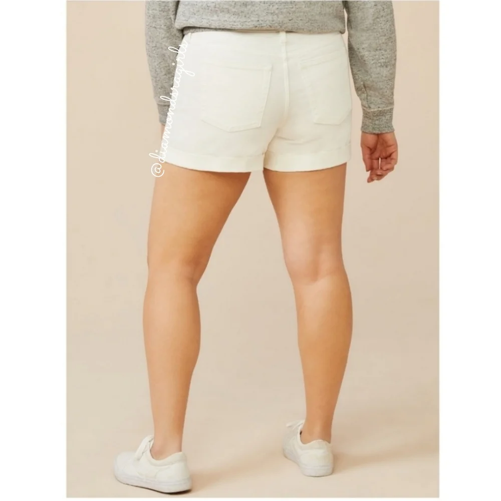 Plus Size White Denim Jean Shorts 22 NWT